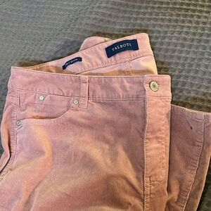 Talbots slim ankle dusty pink cordur jeans 14w